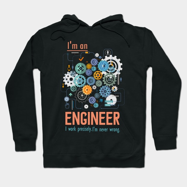 Engineer t-shirt  I work precisely  Engineer t shirt Hoodie by KrasiStaleva